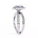 Diamond ring with a white background