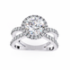 Diamond ring with a white background