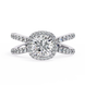 Diamond ring with a white background