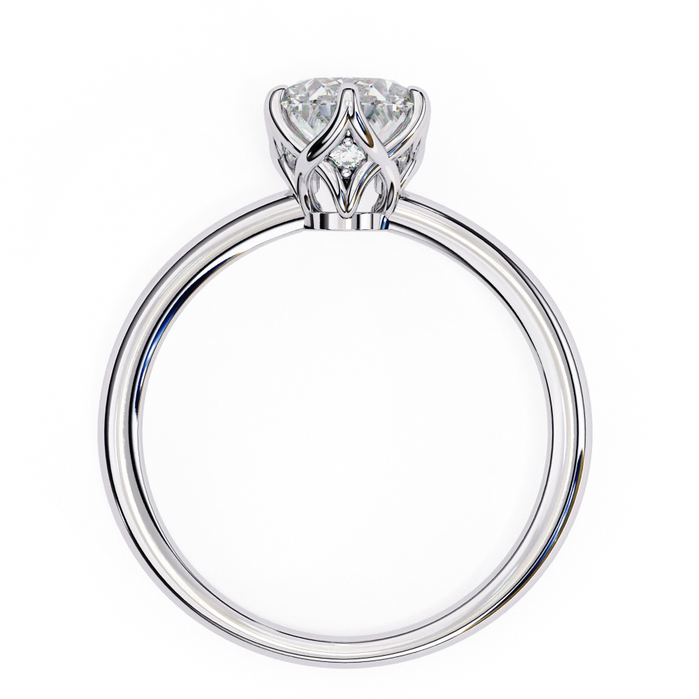 Diamond ring with a white background