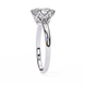 Diamond ring on a white background