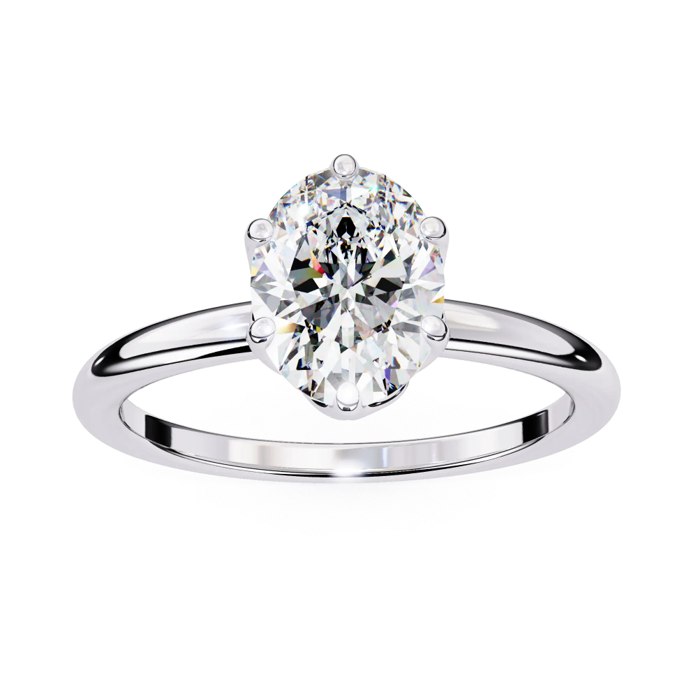 Diamond ring on a white background