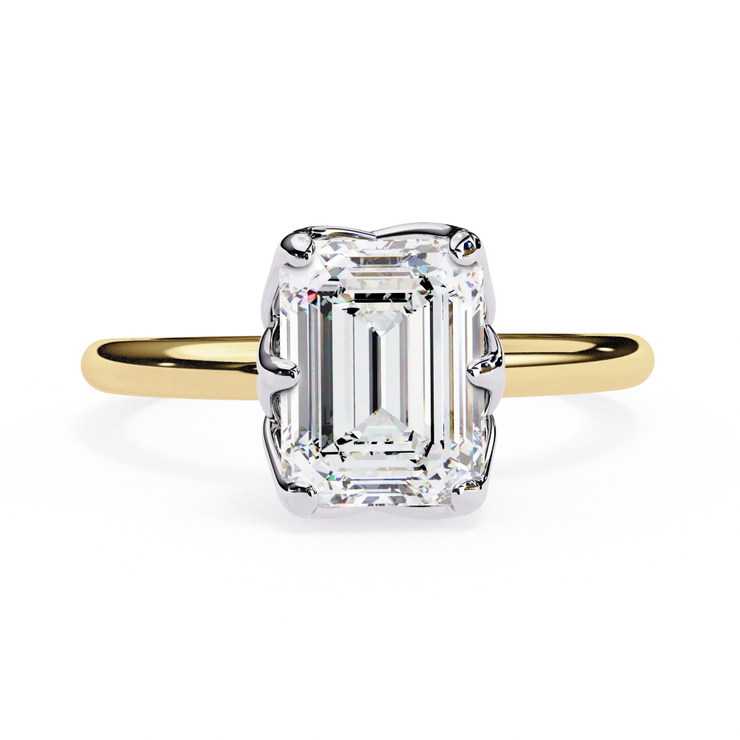 Emerald Cut Lab Grown Diamond Solitaire Engagement Ring