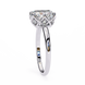 Diamond ring with a white background