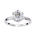 Diamond ring on a white background
