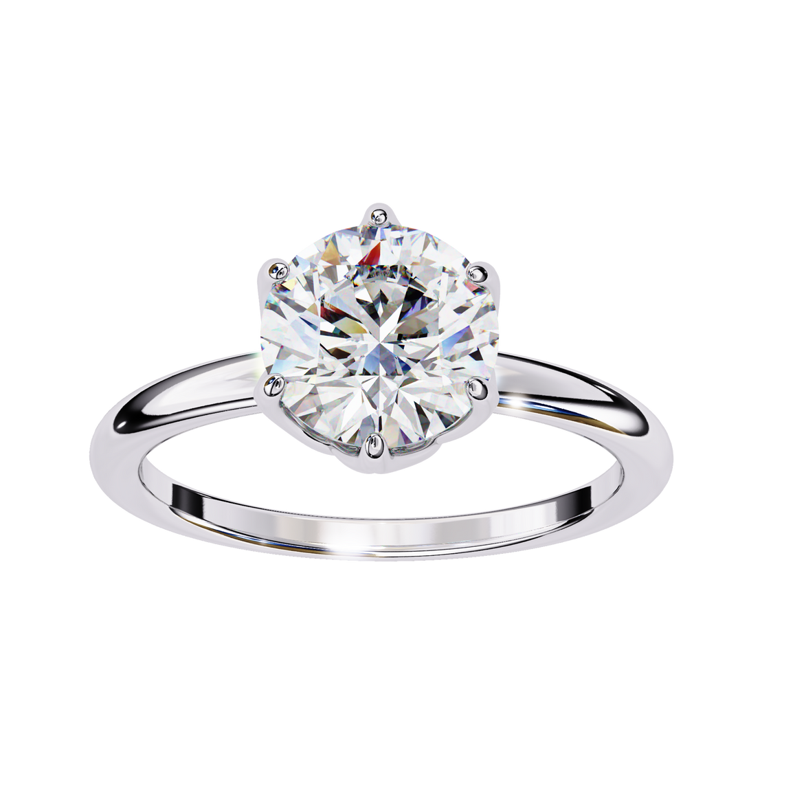 Diamond ring on a white background