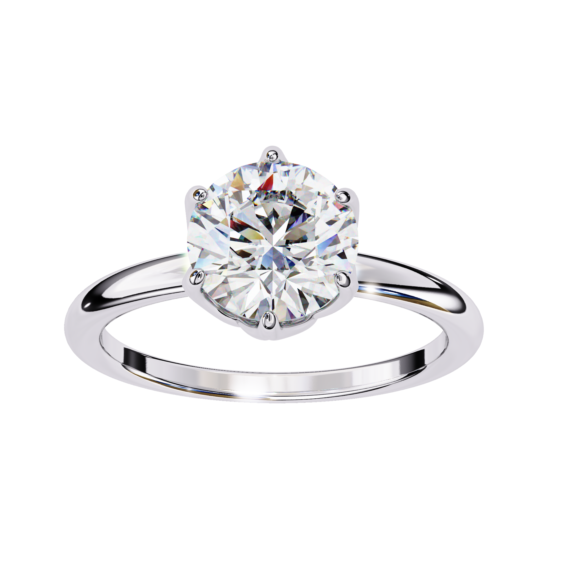 Diamond ring on a white background