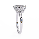 Diamond ring with a white background