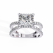 Diamond ring with a white background