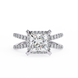 Diamond ring with a white background