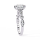 Diamond ring with a white background