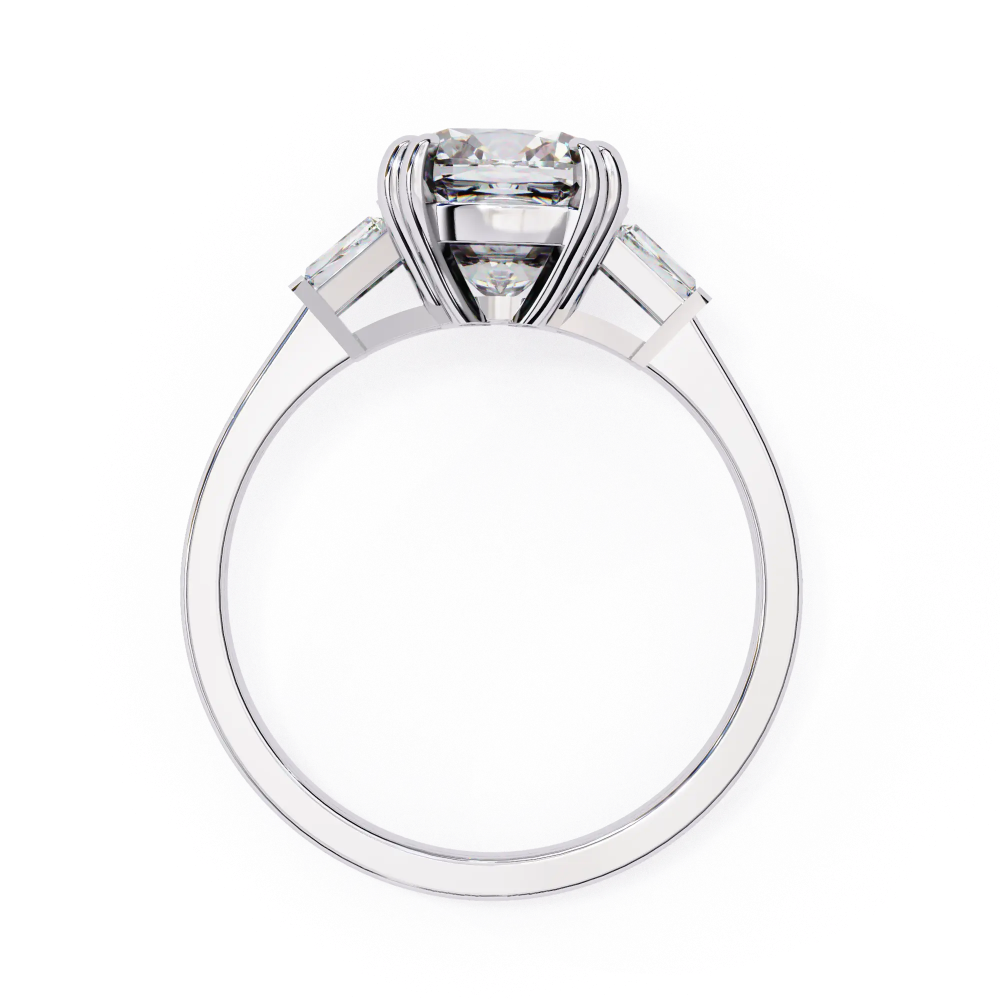 Diamond ring with a white background