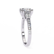Diamond ring with a white background
