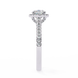 Diamond ring with a white background