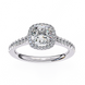 Diamond ring with a white background