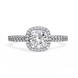 Diamond ring with a white background