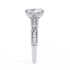 Diamond ring with a white background
