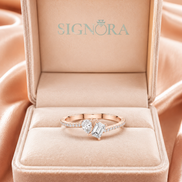 Pear Emerald Diamond Ring
