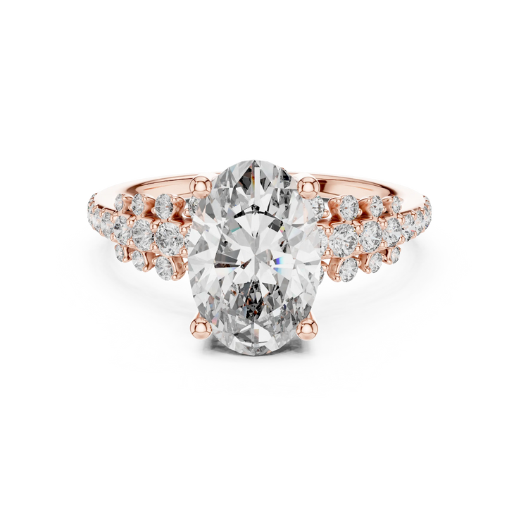 Oval Lab Grown Diamond Split-Shank Engagement Ring