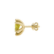 Side profile, yellow gold canary yellow earrings, six-prong gallery.