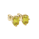 Emerald cut yellow gemstone solitaire stud earrings in fine gold setting