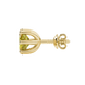 Side profile, yellow gold canary yellow earrings, six prong gallery.