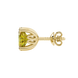 Side profile, yellow gold canary yellow earrings, lotus basket gallery.