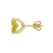 Side profile, yellow gold canary yellow earrings, surprise diamond gallery.
