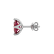 Side profile, white gold raspberry red earrings, tulip basket gallery.