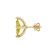Side profile, yellow gold canary yellow earrings, surprise diamond gallery.