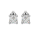 Asscher cut gemstone stud earrings in gold with four-prong basket setting and screw-back closure