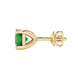 Asscher cut gemstone stud earrings in gold with four-prong basket setting and screw-back closure