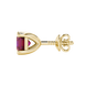 Asscher cut gemstone stud earrings in gold with four-prong basket setting and screw-back closure