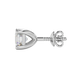 Asscher cut gemstone stud earrings in gold with four-prong basket setting and screw-back closure