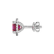 Asscher cut halo gemstone stud earrings in gold featuring 5.00 MM center gemstones surrounded by sparkling round diamond halos