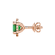 Asscher cut halo gemstone stud earrings in gold featuring 5.00 MM center gemstones surrounded by sparkling round diamond halos
