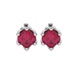 Asscher cut crown stud earrings in gold featuring 5.00 MM gemstones secured in a decorative six-prong crown setting