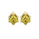 Asscher cut crown stud earrings in gold featuring 5.00 MM gemstones secured in a decorative six-prong crown setting