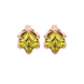 Asscher cut crown stud earrings in gold featuring 5.00 MM gemstones secured in a decorative six-prong crown setting