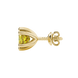 Yellow cushion cut gemstone stud earrings in gold featuring a refined six-prong basket setting