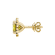 Yellow cushion cut gemstone stud earrings with double diamond halo in gold