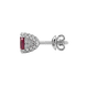 Red cushion cut solitaire gemstone ring in rose gold with classic four prong setting