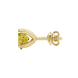 Canary Yellow Heart Cut Gemstone Solitaire Stud Earrings in Yellow Gold