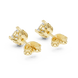 Cushion cut solitaire stud earrings in gold