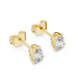Pear cut solitaire diamond stud earrings in gold with lab grown diamonds