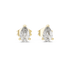 Pear cut solitaire diamond stud earrings in gold with lab grown diamonds