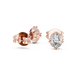 Oval cut solitaire diamond stud earrings in gold with lab grown diamonds by Signora Jewels
