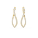 Twisted infinity lab grown diamond drop earrings in gold with modern open design by Signora Jewels