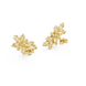 Floral marquise and pear cut lab grown diamond earrings in gold by Signora Jewels
