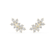 Floral marquise and pear cut lab grown diamond earrings in gold by Signora Jewels